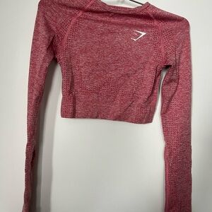 Gymshark Pink Long Sleeve Crop Top